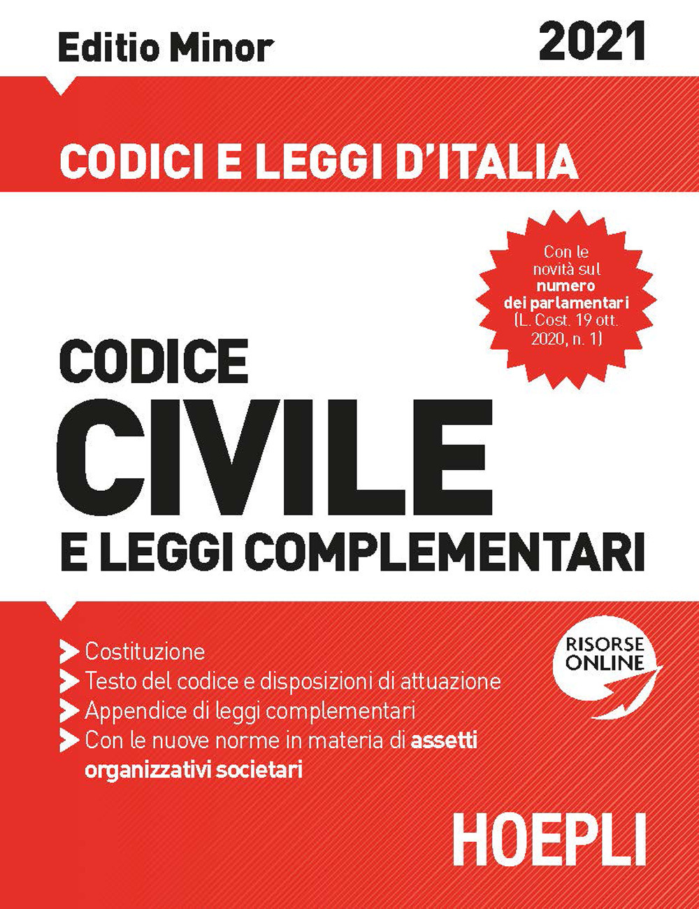 Libro Codice civile e leggi complementari 2021. Editio minor di Luigi Franchi; Virgilio Feroci; Santo Ferrari - ean 9788836003044 - Hoepli