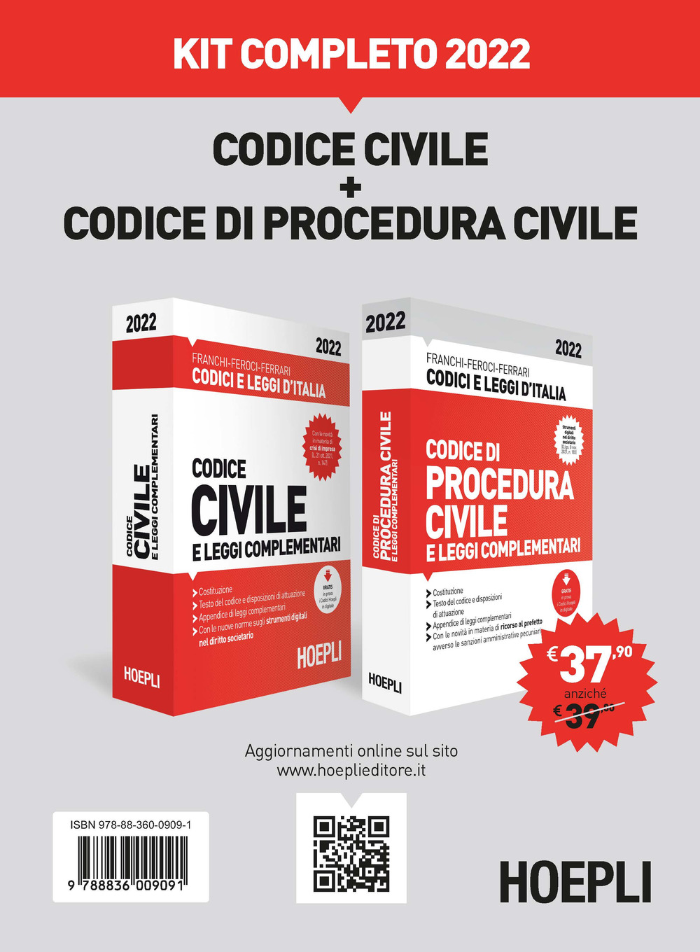 Libro Codice civile e di procedura civile e leggi complementari. Kit completo 2022 di Luigi Franchi; Virgilio Feroci; Santo Ferrari - ean 9788836009091 - Hoepli