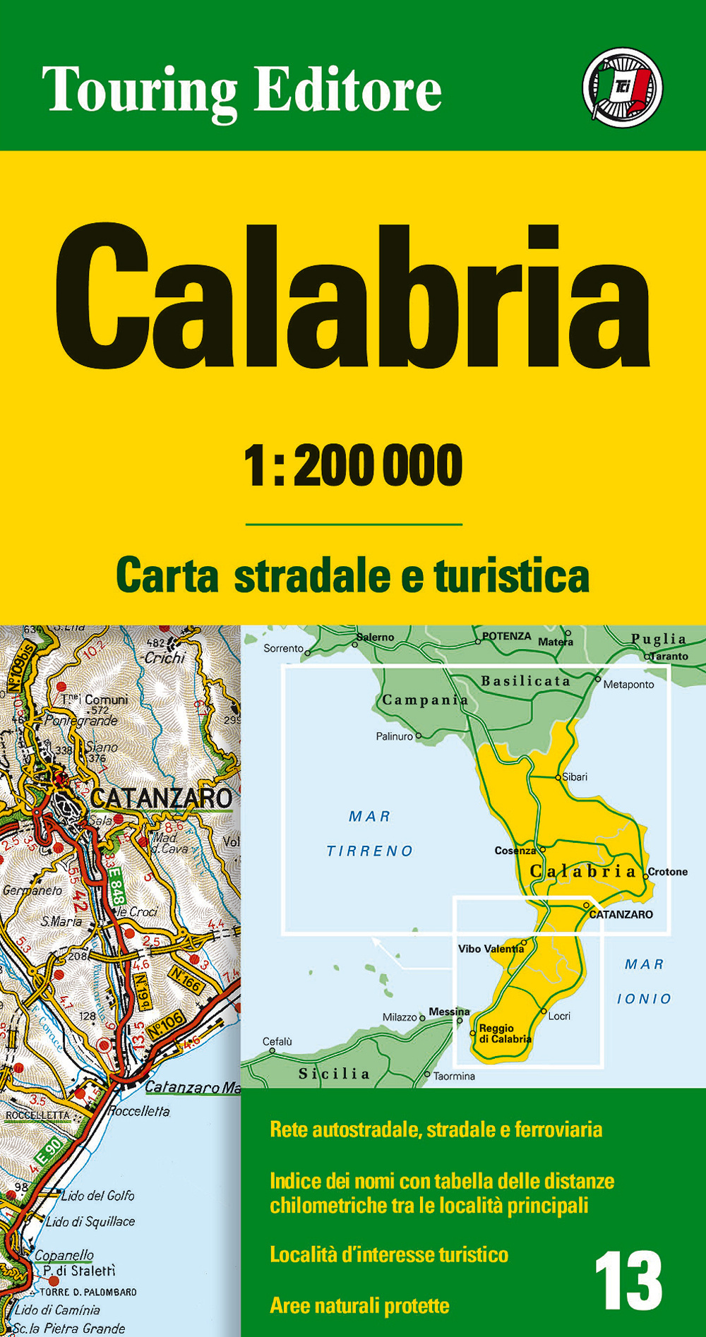 Libro Calabria 1:200.000. Carta stradale e turistica di  - ean 9788836562985 - Touring