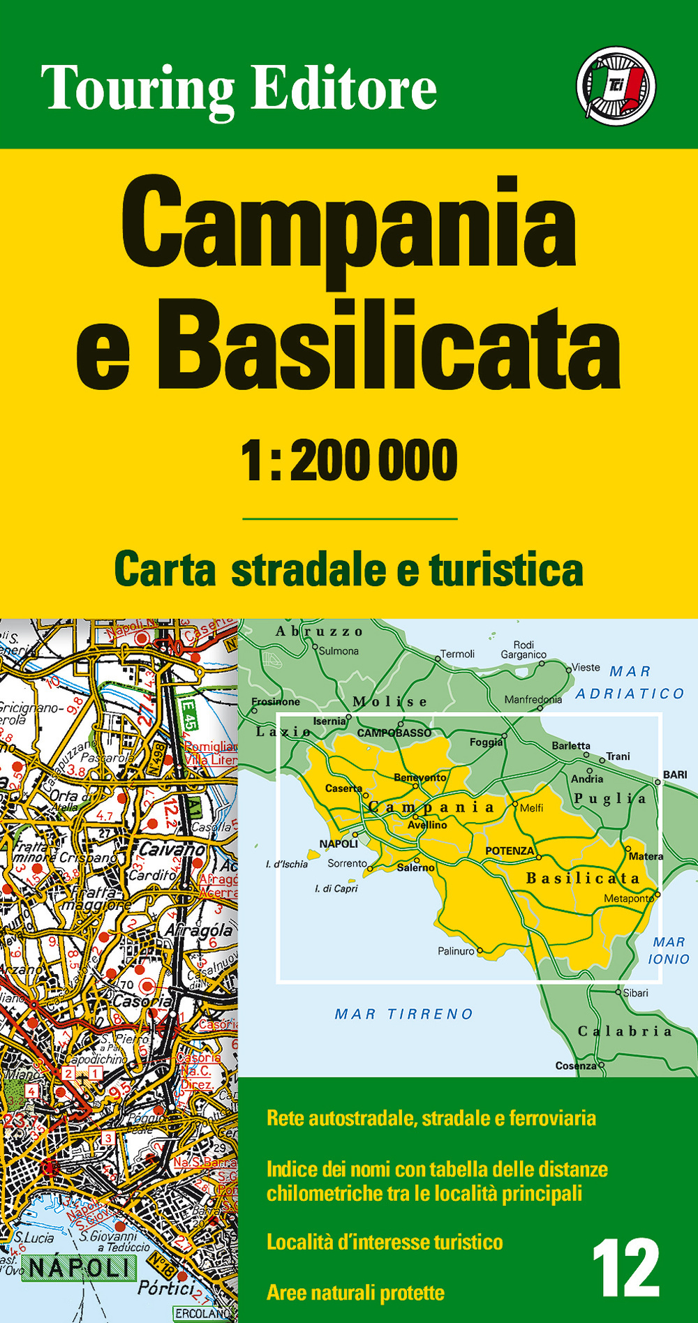 Libro Campania e Basilicata 1:200.000. Carta stradale e turistica di  - ean 9788836562992 - Touring