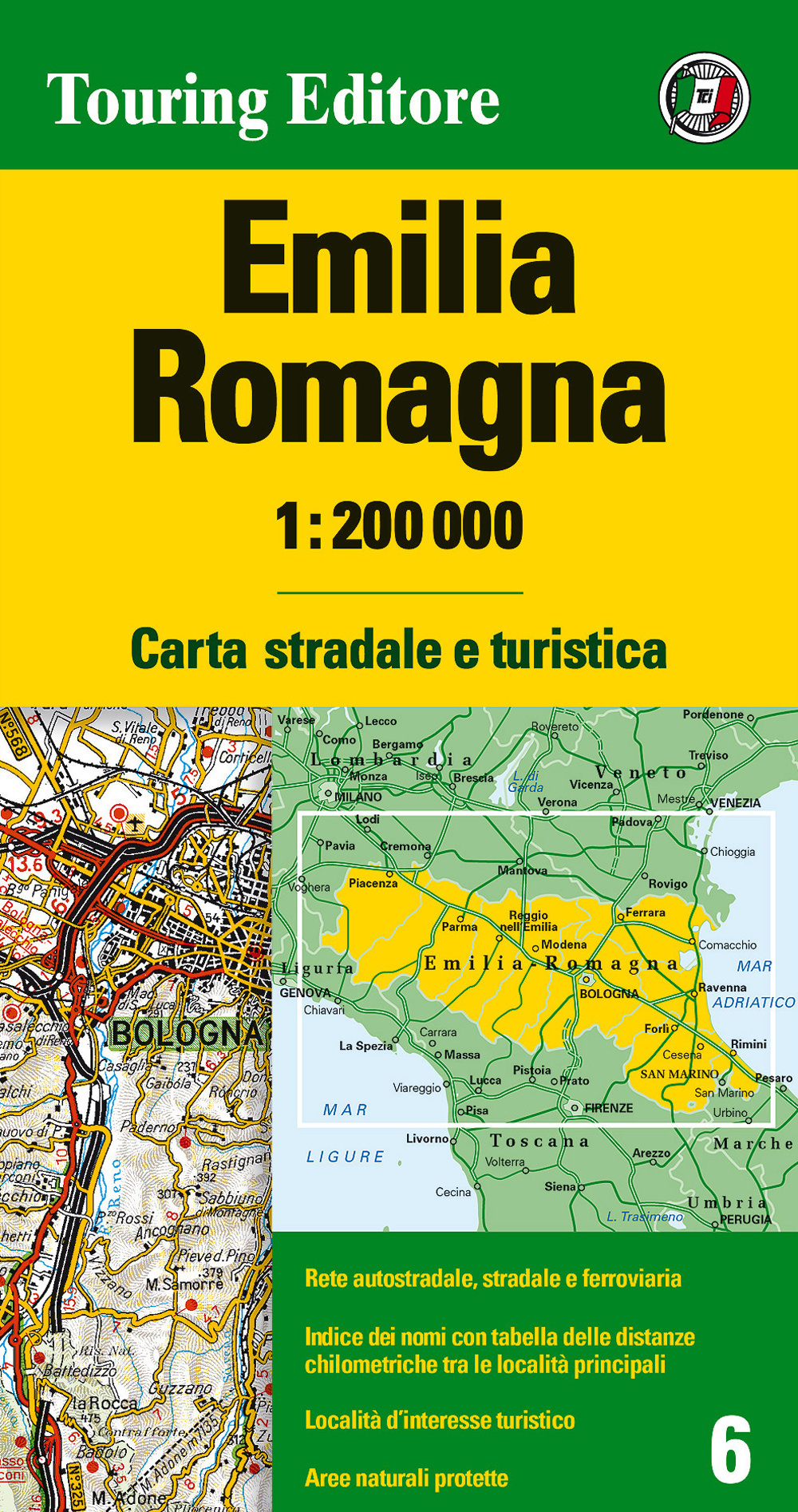 Libro Emilia Romagna 1:200.000. Carta stradale e turistica di  - ean 9788836563005 - Touring