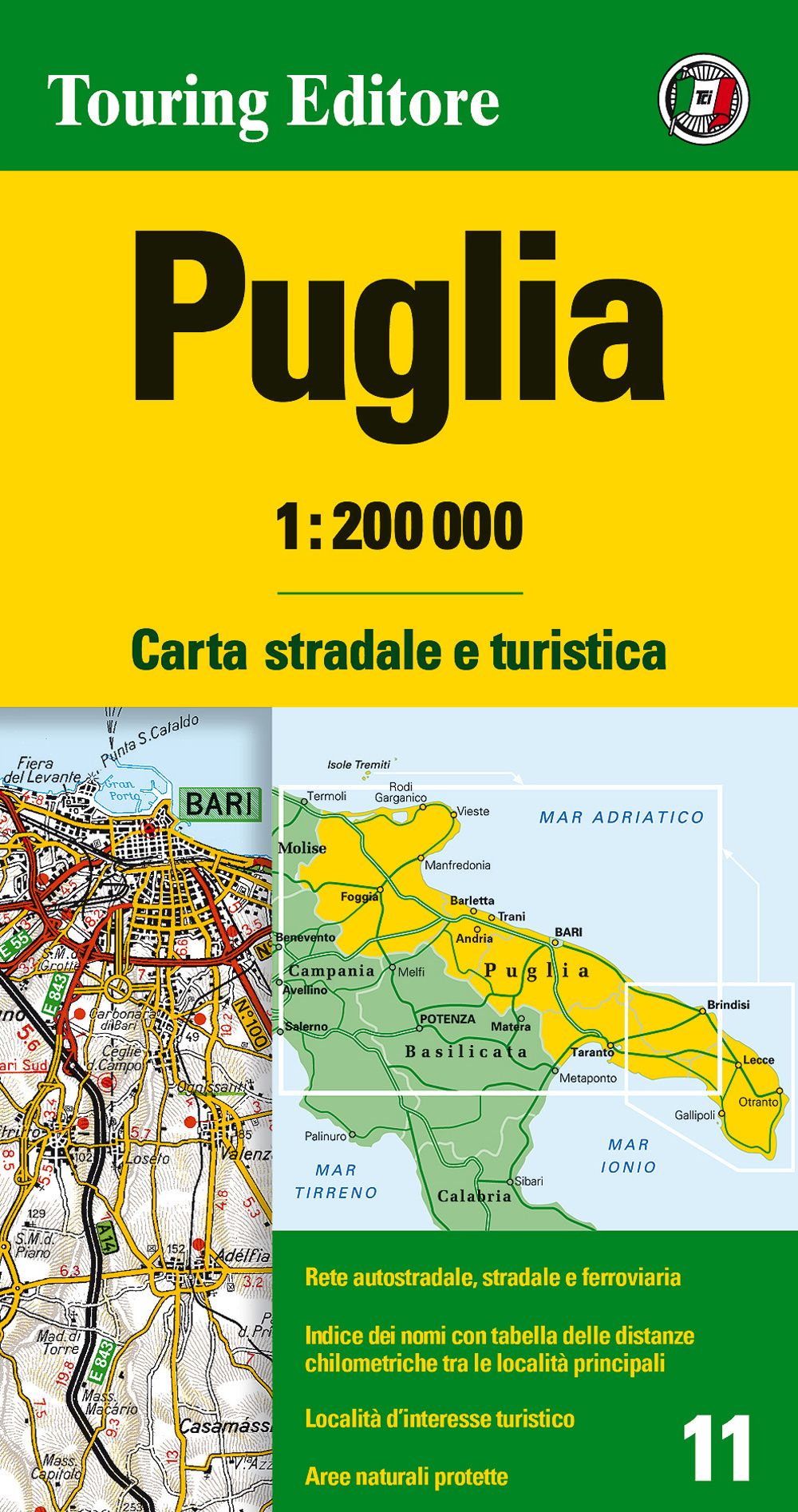 Libro Puglia 1:200.000. Carta stradale e turistica di  - ean 9788836563050 - Touring