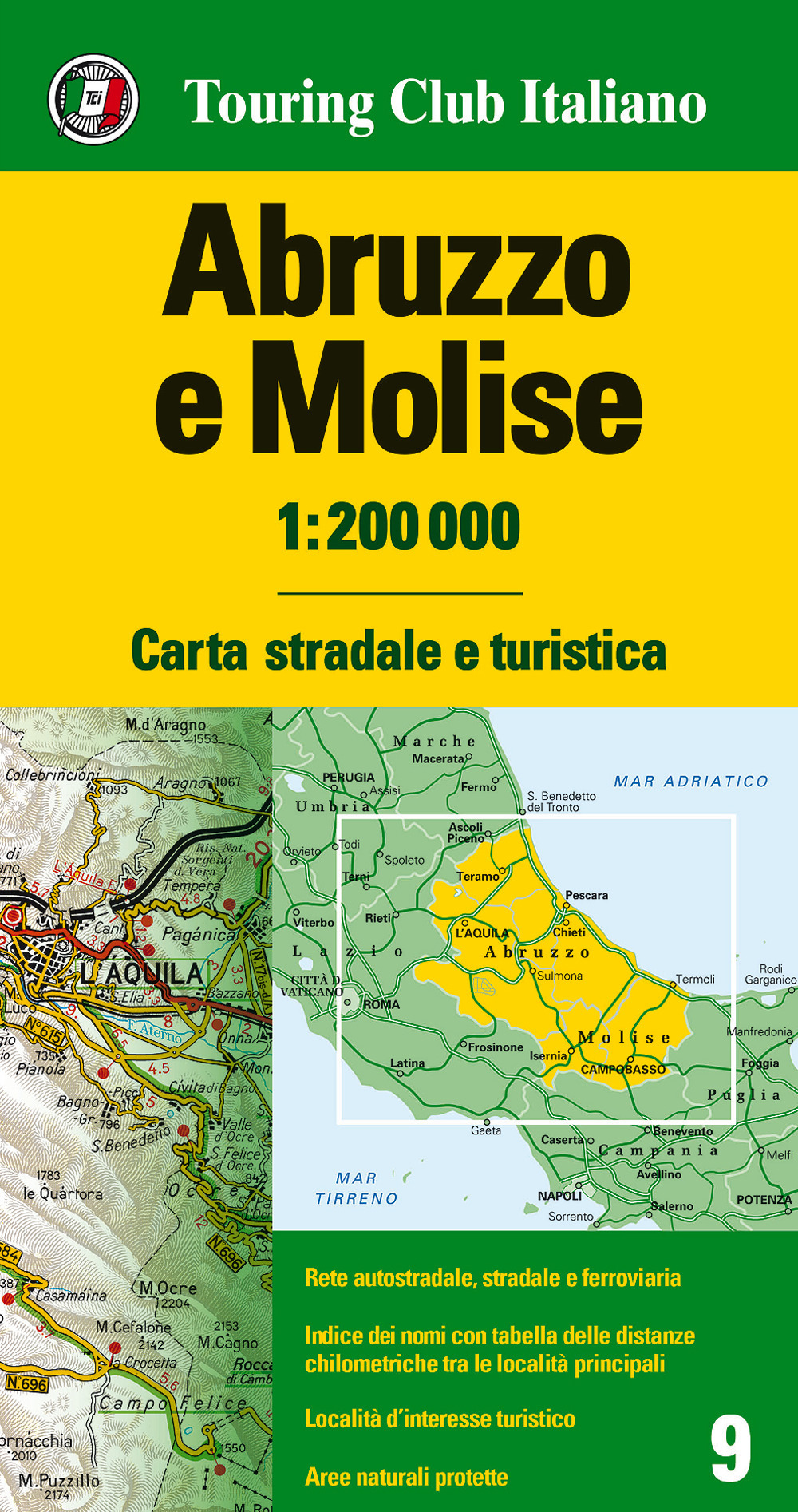 Libro Abruzzo e Molise 1:200.000. Carta stradale e turistica di  - ean 9788836569014 - Touring