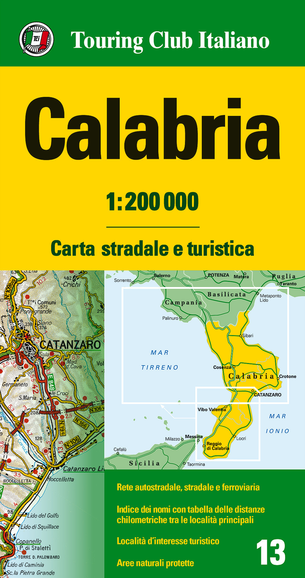 Libro Calabria 1:200.000. Carta stradale e turistica di  - ean 9788836569076 - Touring