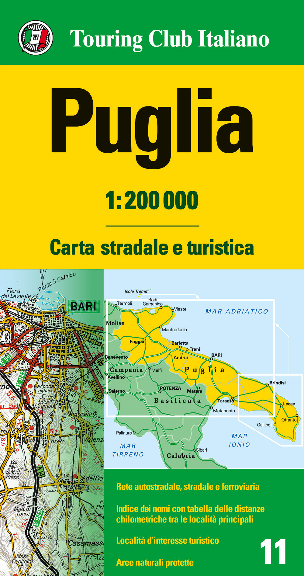 Libro Puglia 1:200.000. Carta stradale e turistica di  - ean 9788836570935 - Touring