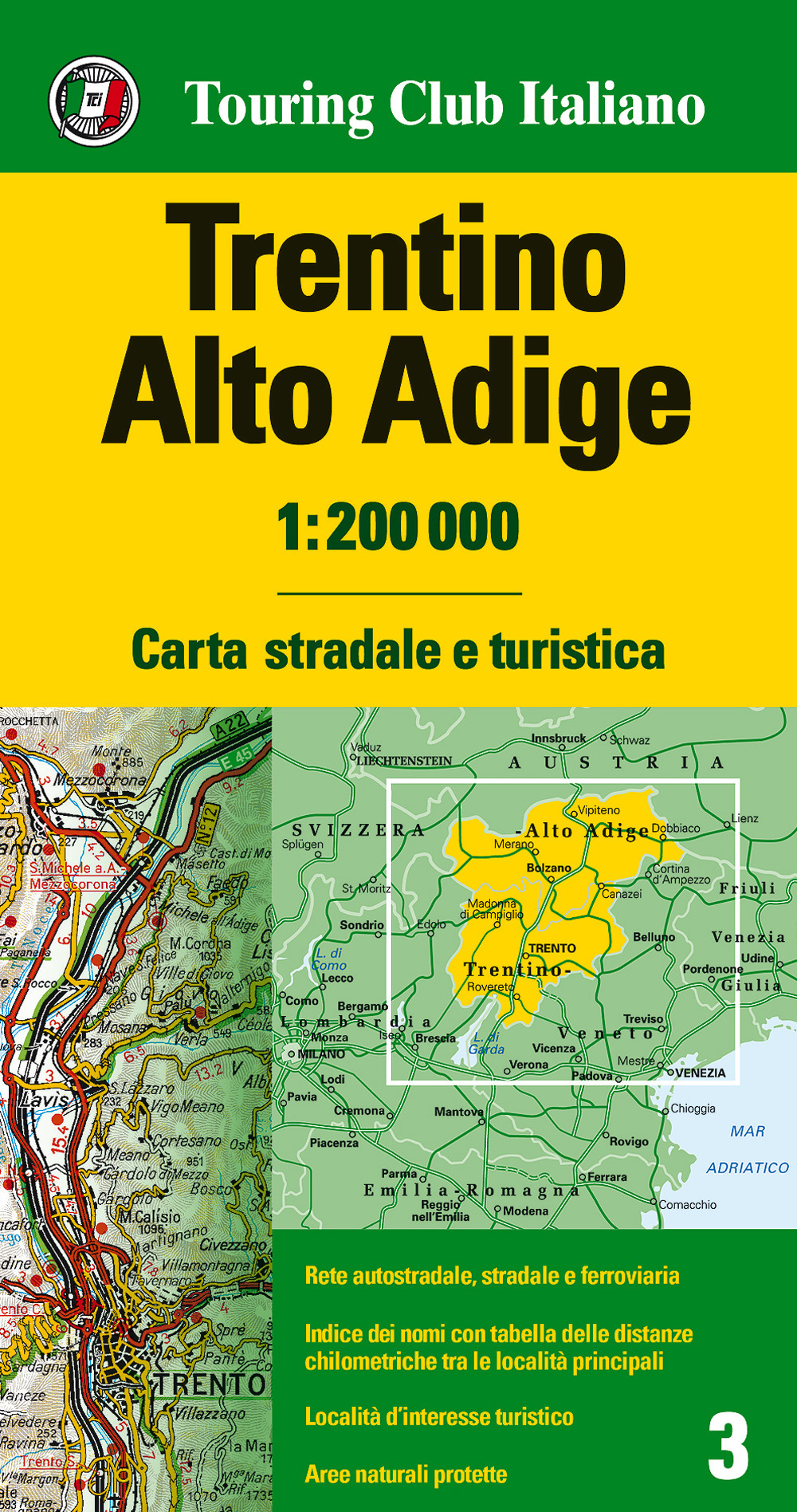 Libro Trentino Alto Adige 1:200.000. Carta stradale e turistica di  - ean 9788836570959 - Touring