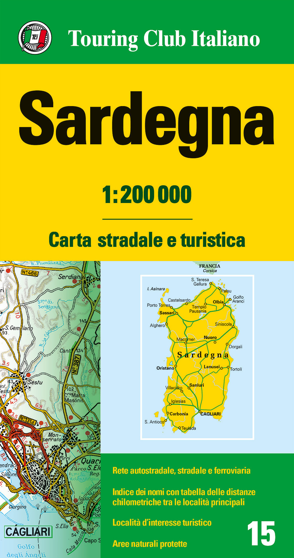 Libro Sardegna 1:200.000. Carta stradale e turistica di  - ean 9788836570966 - Touring