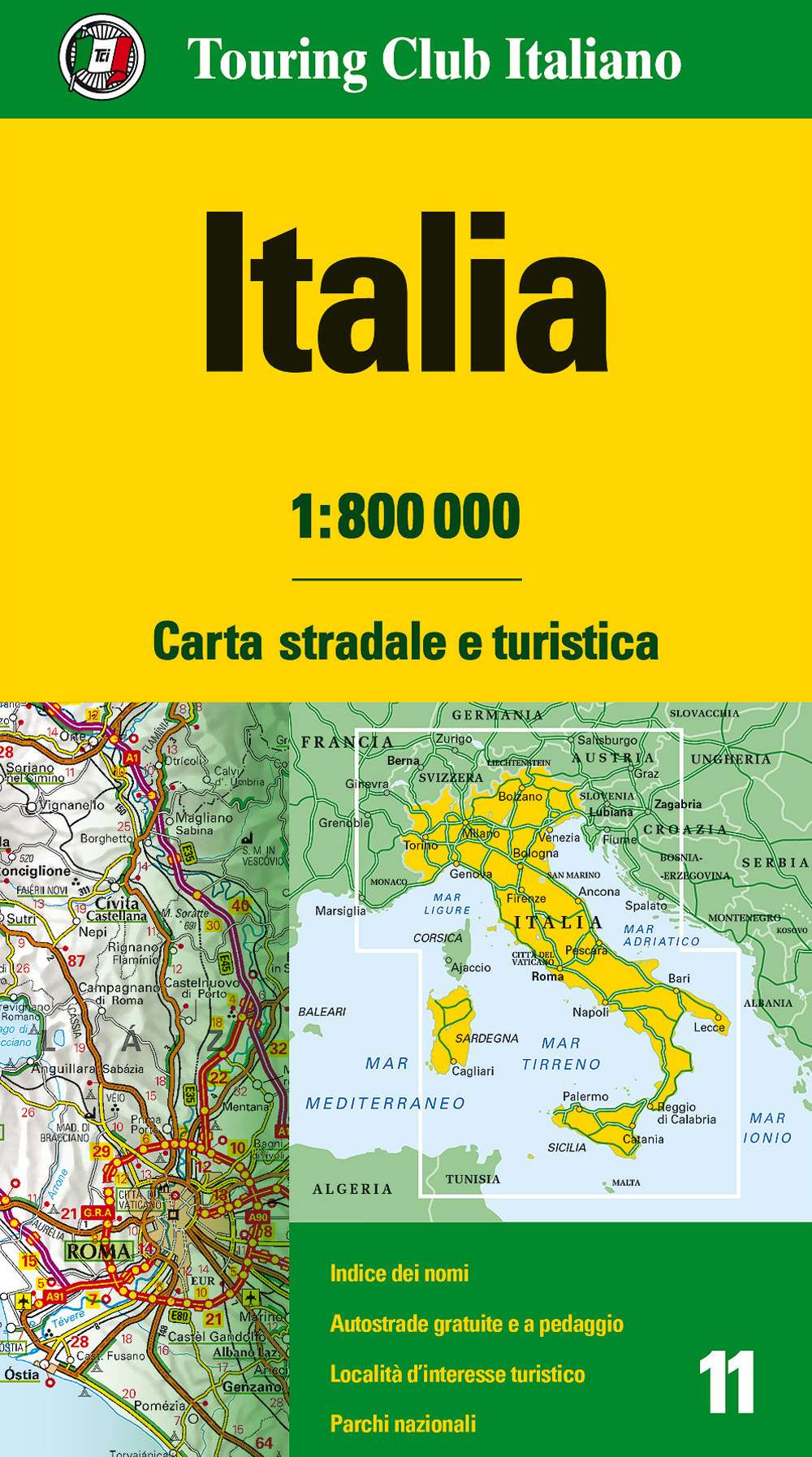 Libro Italia 1:800.000. Carta stradale e turistica di  - ean 9788836571284 - Touring