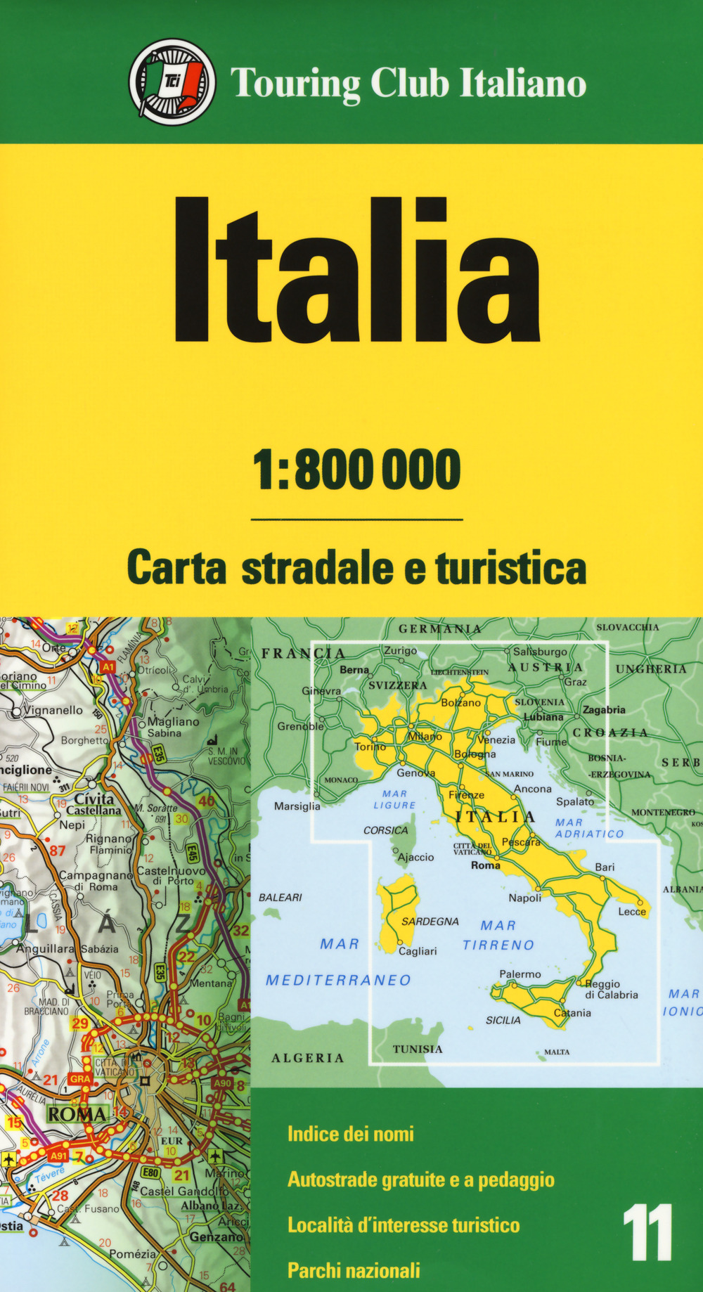 Libro Italia 1:800.000. Carta stradale e turistica di  - ean 9788836575169 - Touring