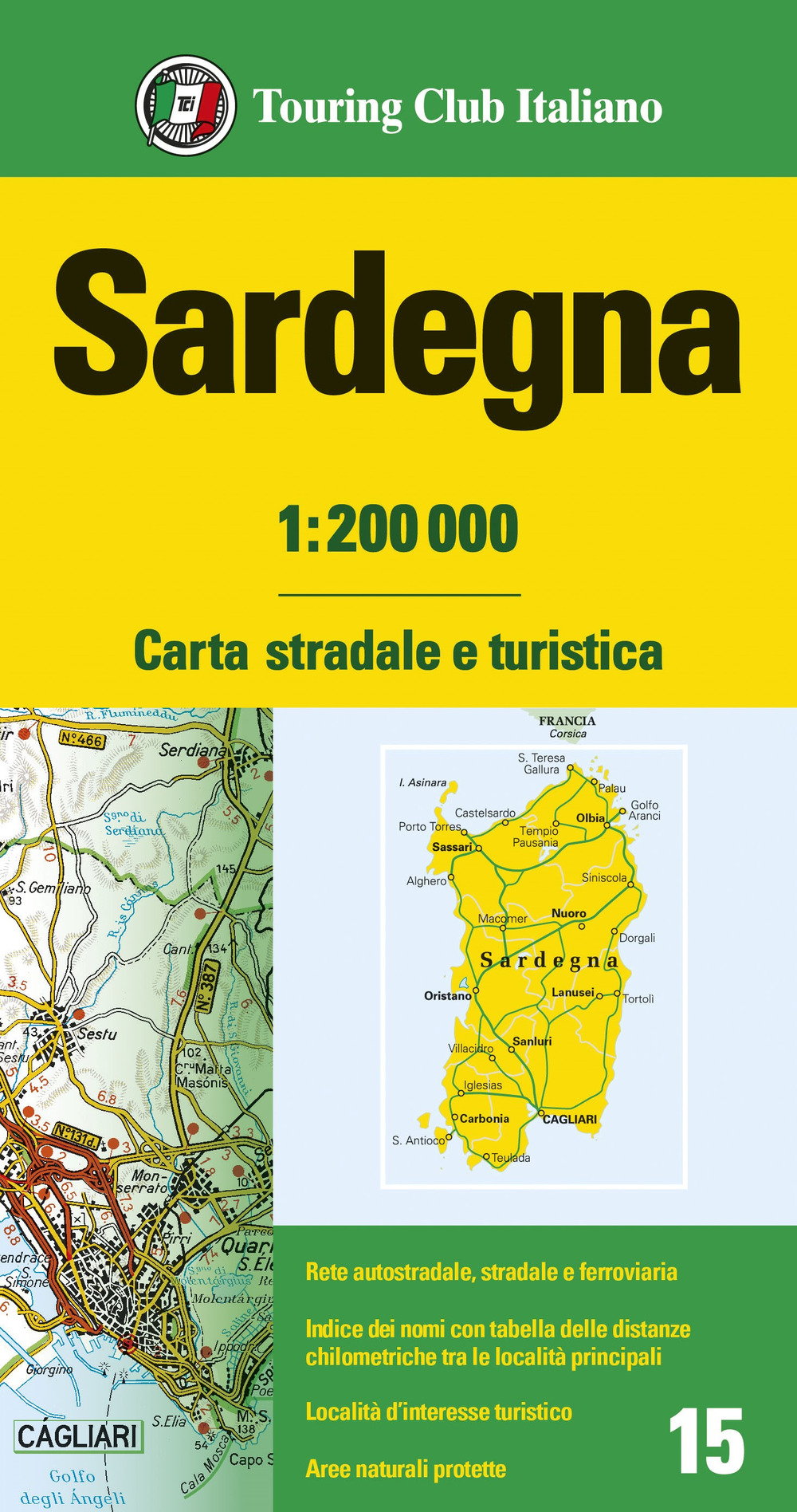 Libro Sardegna 1:200.000. Carta stradale e turistica di  - ean 9788836576418 - Touring
