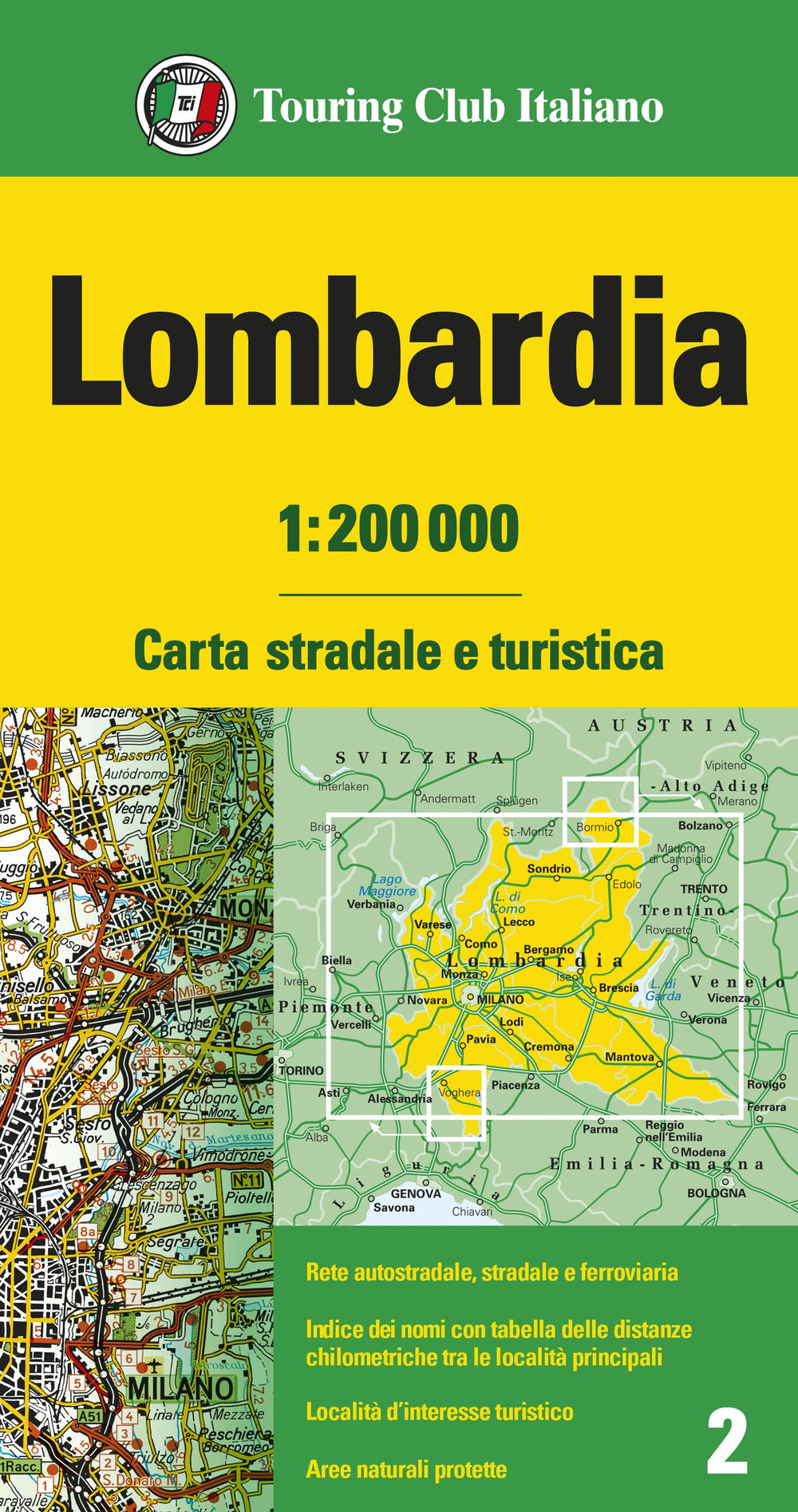 Libro Lombardia 1:200.000. Carta stradale e turistica di  - ean 9788836577965 - Touring