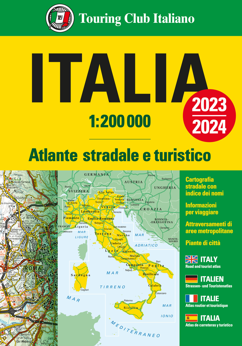 Libro Italia. Atlante stradale e turistico. 1:200.000 di  - ean 9788836578115 - Touring