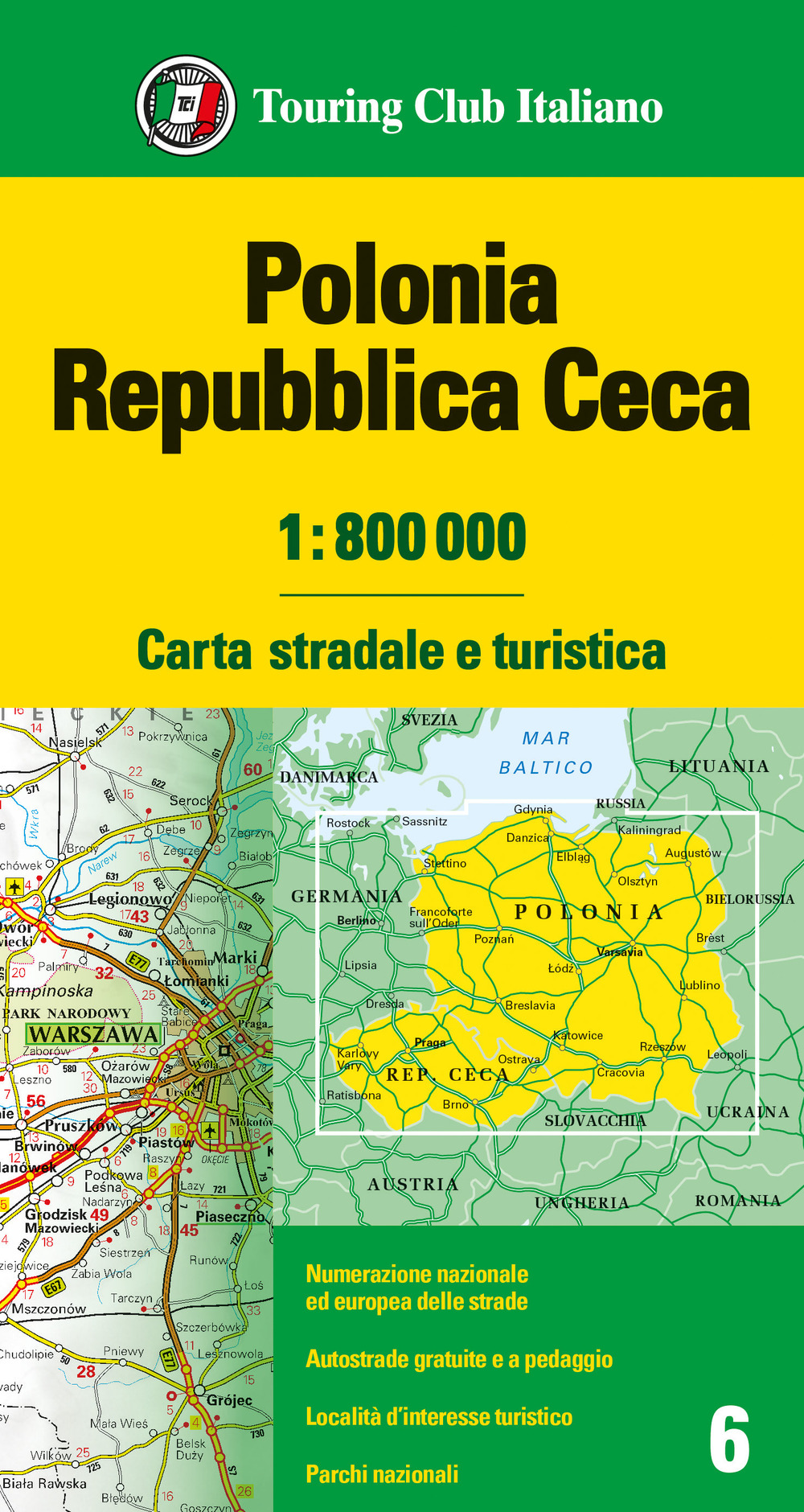 Libro Polonia. Repubblica Ceca 1:800.000 di  - ean 9788836580033 - Touring