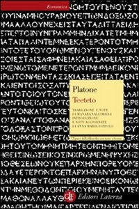 Libro Teeteto. Testo greco a fronte di Platone - ean 9788842058168 - Laterza