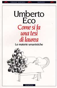 Libro Come si fa una tesi di laurea di Umberto Eco - ean 9788845225727 - Bompiani