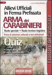 Libro Allievi ufficiali in ferma prefissata arma dei carabinieri. Ruolo speciale
