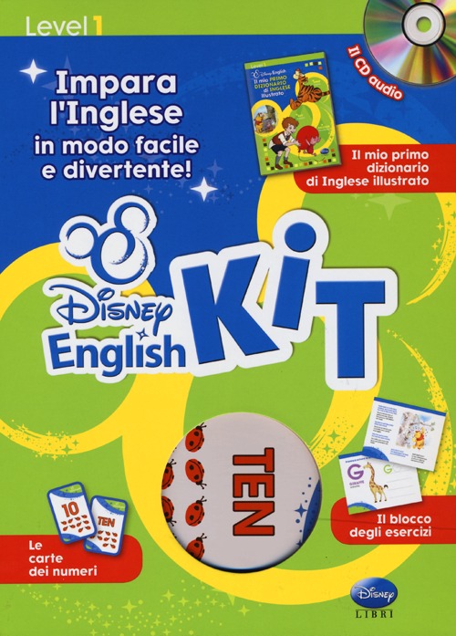 Libro Disney english kit. Impara l'inglese in modo facile e divertente! di  - ean 9788852216497 - Disney Libri