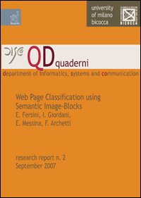 Libro Web page classification using semantic image blocks di Francesco Archetti; Ilaria Giordani; Enza Messina - ean 9788854816039 - Aracne