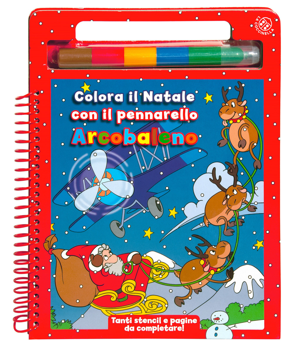 Libro Colora il Natale con il pennarello arcobaleno di  - ean 9788855063197 - La Coccinella