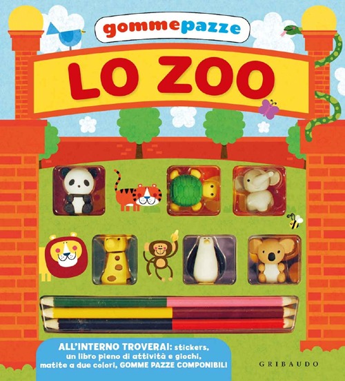 Libro zoo. Gomme pazze. Con adesivi di Steve Mack - ean 9788858009765 - Gribaudo