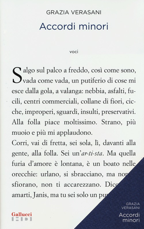 Libro Accordi minori di Grazia Verasani - ean 9788861455924 - Gallucci