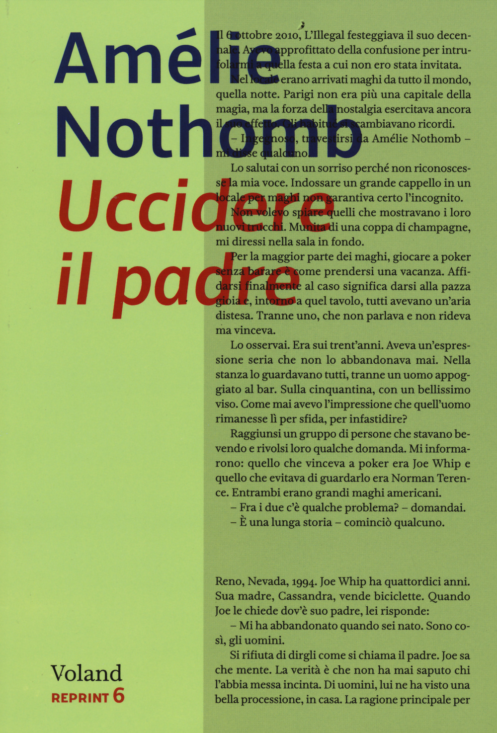 Libro Uccidere il padre di Amélie Nothomb - ean 9788862431682 - Voland