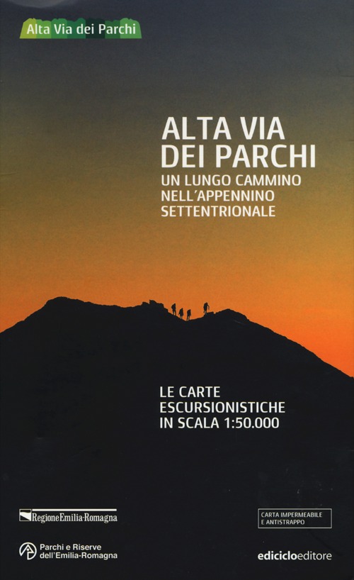 Libro Alta via dei parchi. Un lungo cammino nell'Appennino settentrionale. Le carte escursionistiche in scala 1:50.000 di  - ean 9788865490686 - Ediciclo