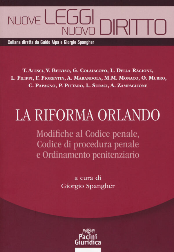 Libro riforma Orlando. Modifiche al codice penale