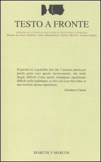Libro Testo a fronte di - ean 9788871684758 - Marcos y Marcos