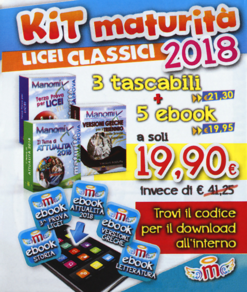 Libro Manomix. Maturità per Licei classici 2018. Kit di  - ean 9788873128182 - Manomix