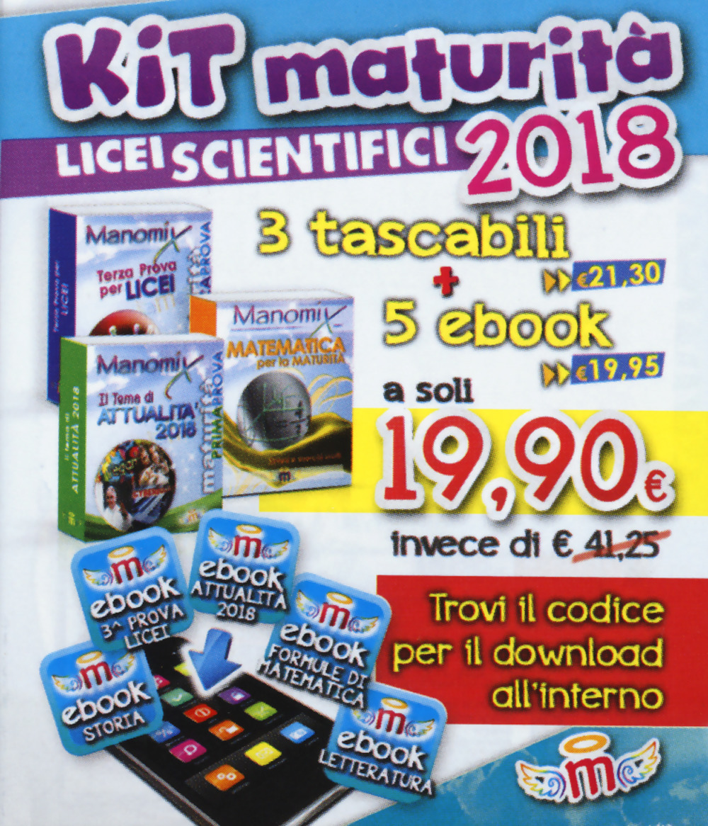 Libro Manomix. Maturità per Licei scientifici 2018. Kit di  - ean 9788873128212 - Manomix