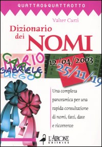 Libro Dizionario dei nomi di Valter Curzi - ean 9788879446037 - L'Airone Editrice Roma