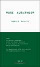 Libro Poesie scelte. Testo tedesco a fronte di Rose Ausländer - ean 9788888710631 - Monte Università Parma