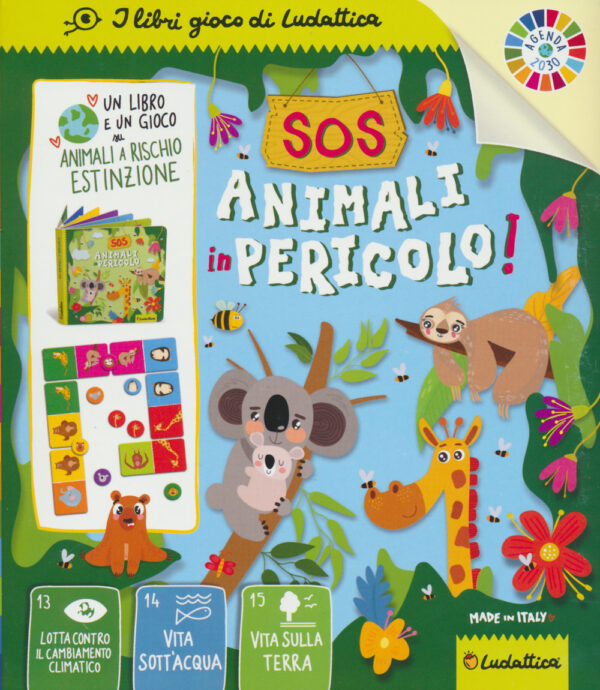 Libro SOS animali in pericolo! Agenda 2030 di  - ean 9791280747440 - Ludattica