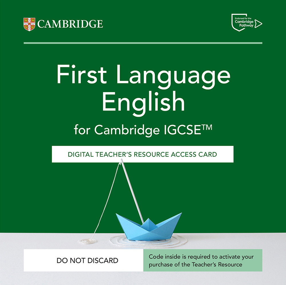 Libro Cambridge IGCSE First Language English. Digital Teacher's Resource Access Card (con codice di accesso alla versione Digitale) di Graham Elsdon; Helen Rees-Bidder; Patrick Creamer; Clare Mellor - ean 9781009528825 - Cambridge