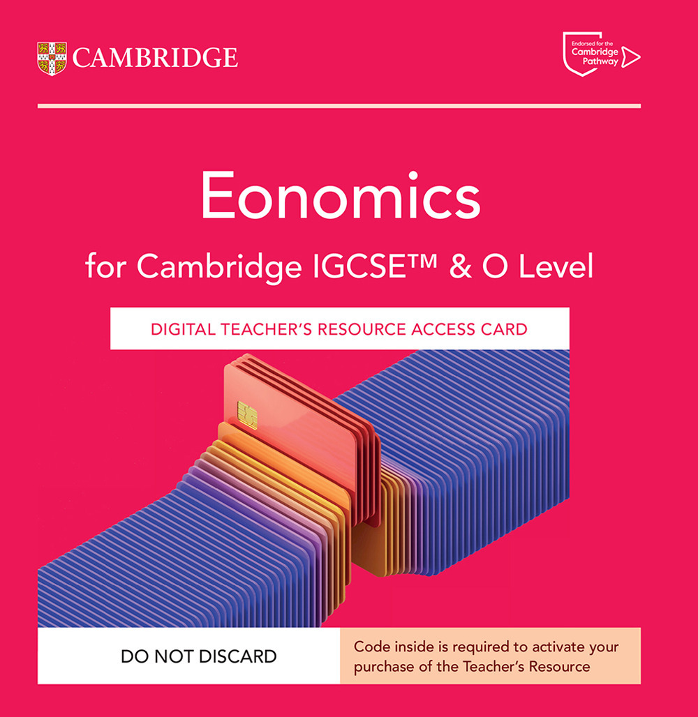 Libro Cambridge IGCSE And O Level Economics. Digital Teacher's Resource Access Card di Susan Grant; George Vlachonikolis; Colin Bamford - ean 9781009814607 - Cambridge
