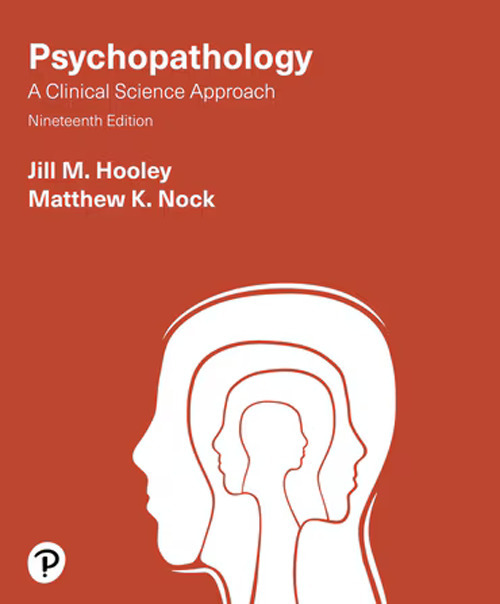 Libro Psychopathology. A clinical science approach di Jill M. Hooley; Matthew K. Nock - ean 9781292753478 - Pearson