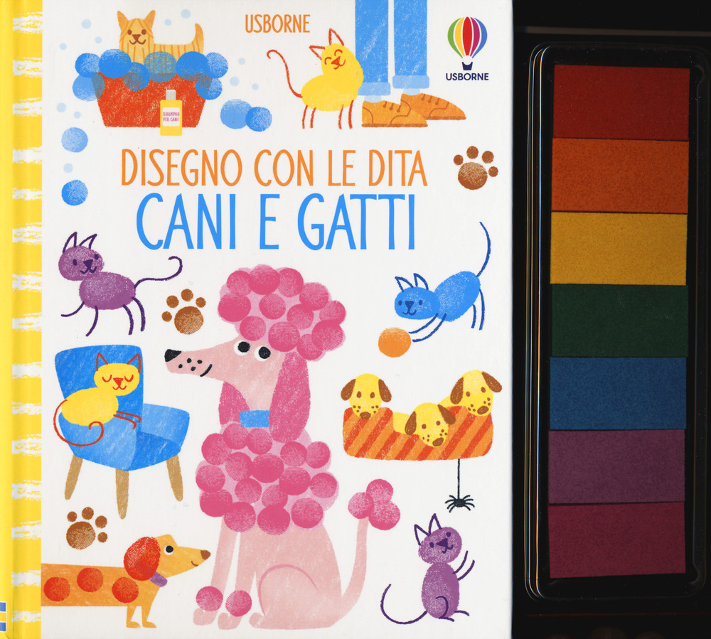 Libro Cani e gatti. Disegno con le dita di Fiona Watt - ean 9781474985130 - Usborne