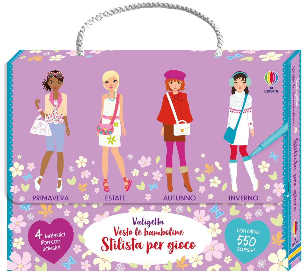 Libro Valigetta Vesto le bamboline. Stilista per gioco. Con adesivi di Fiona Watt - ean 9781835400395 - Usborne
