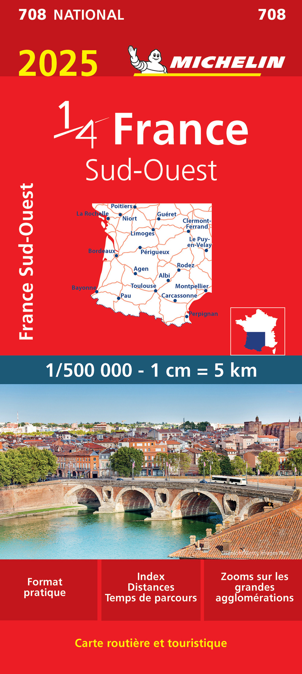 Libro France Sud-Ouest 1:500.000 di  - ean 9782067265264 - Michelin Éditions