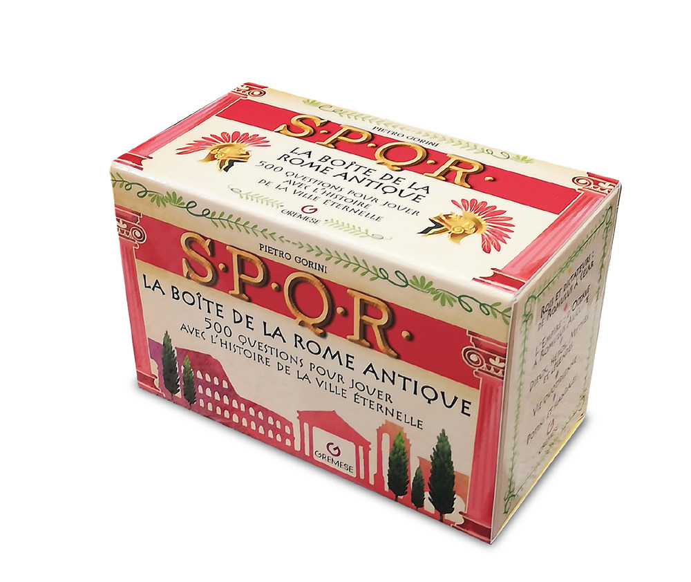 Libro S.P.Q.R. La boite de la Rome antique. 500 questions pur jouer avec l'histoire de la ville éternelle di Pietro Gorini - ean 9782366773521 - Gremese Editore