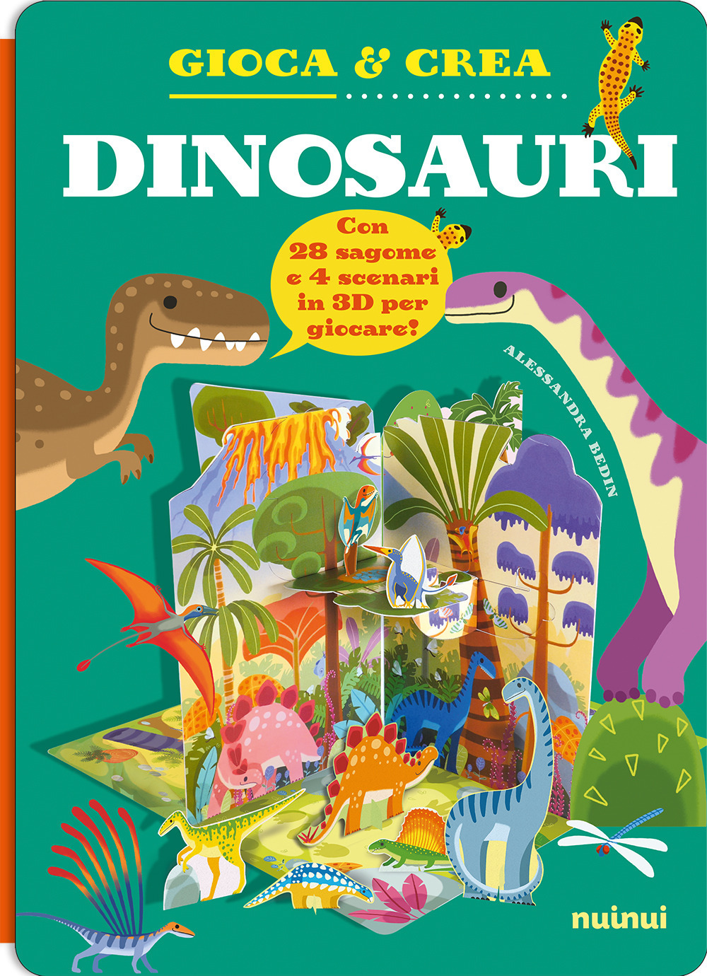 Libro Dinosauri. Gioca e crea di Alessandra Bedin; Alberto Bertolazzi - ean 9782889359684 - Nuinui