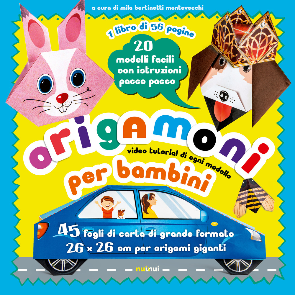 Libro Origamoni per bambini. 20 modelli facili con istruzioni passo passo di Mila Bertinetti Montevecchi - ean 9782889750009 - Nuinui