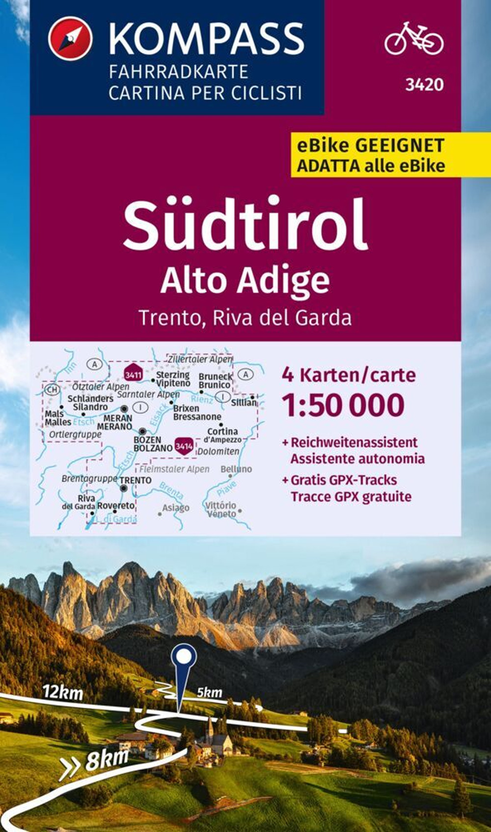 Libro Carta ciclistica n. 3420. Alto Adige