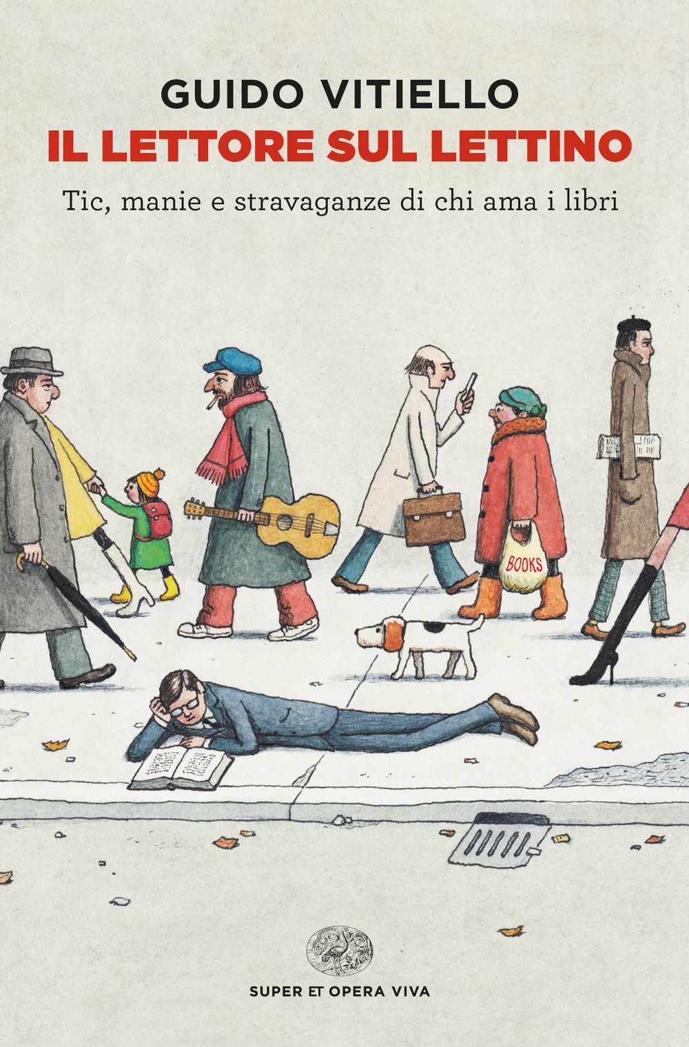 Libro lettore sul lettino. Tic