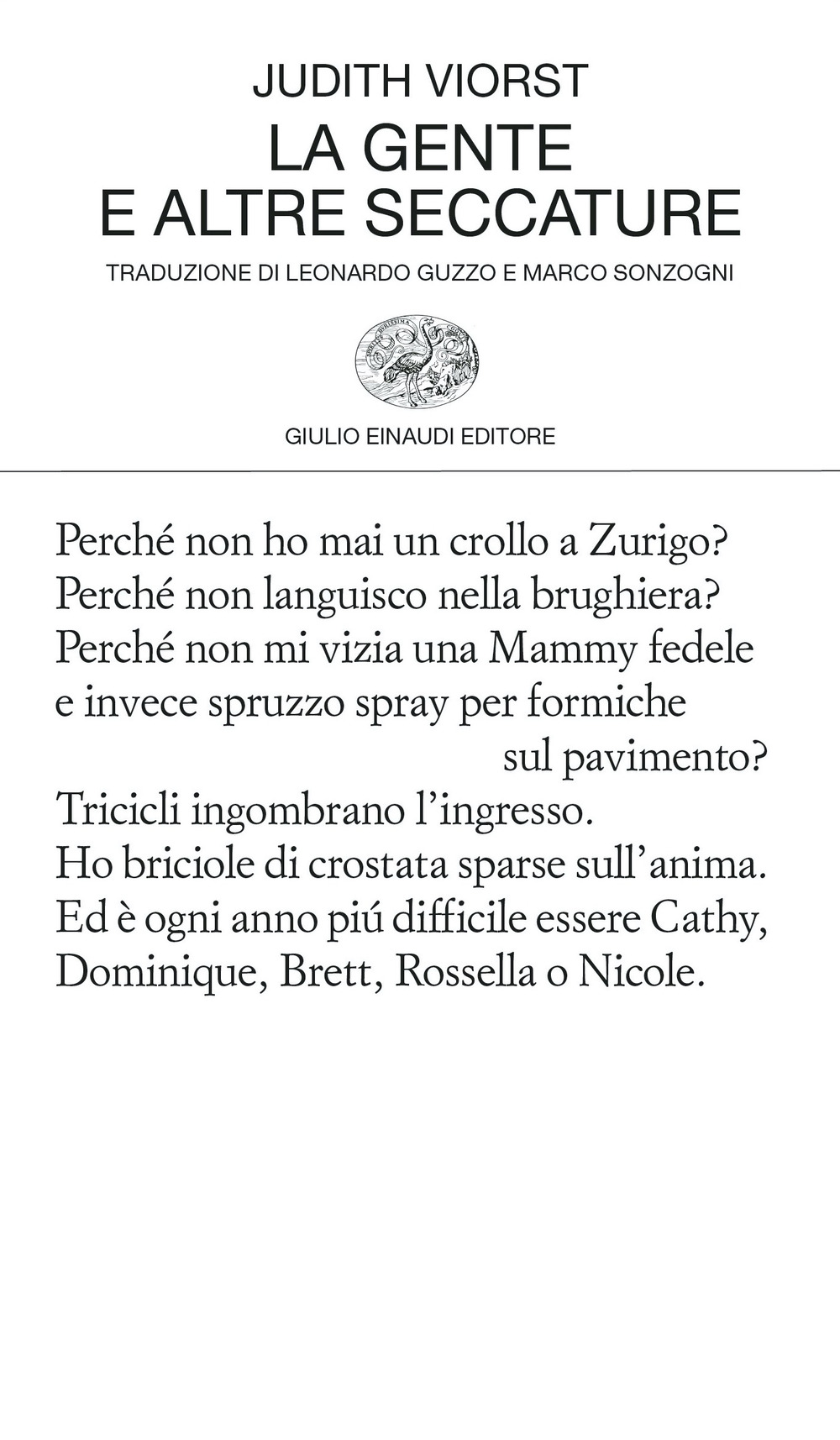 Libro gente e altre seccature di Judith Viorst - ean 9788806257552 - Einaudi