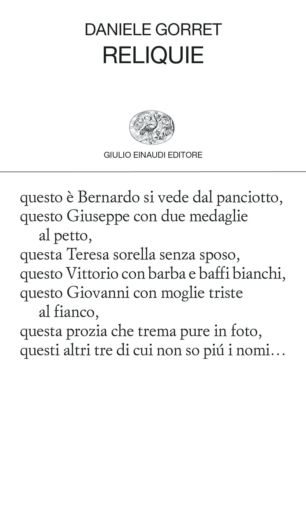 Libro Reliquie di Daniele Gorret - ean 9788806257590 - Einaudi