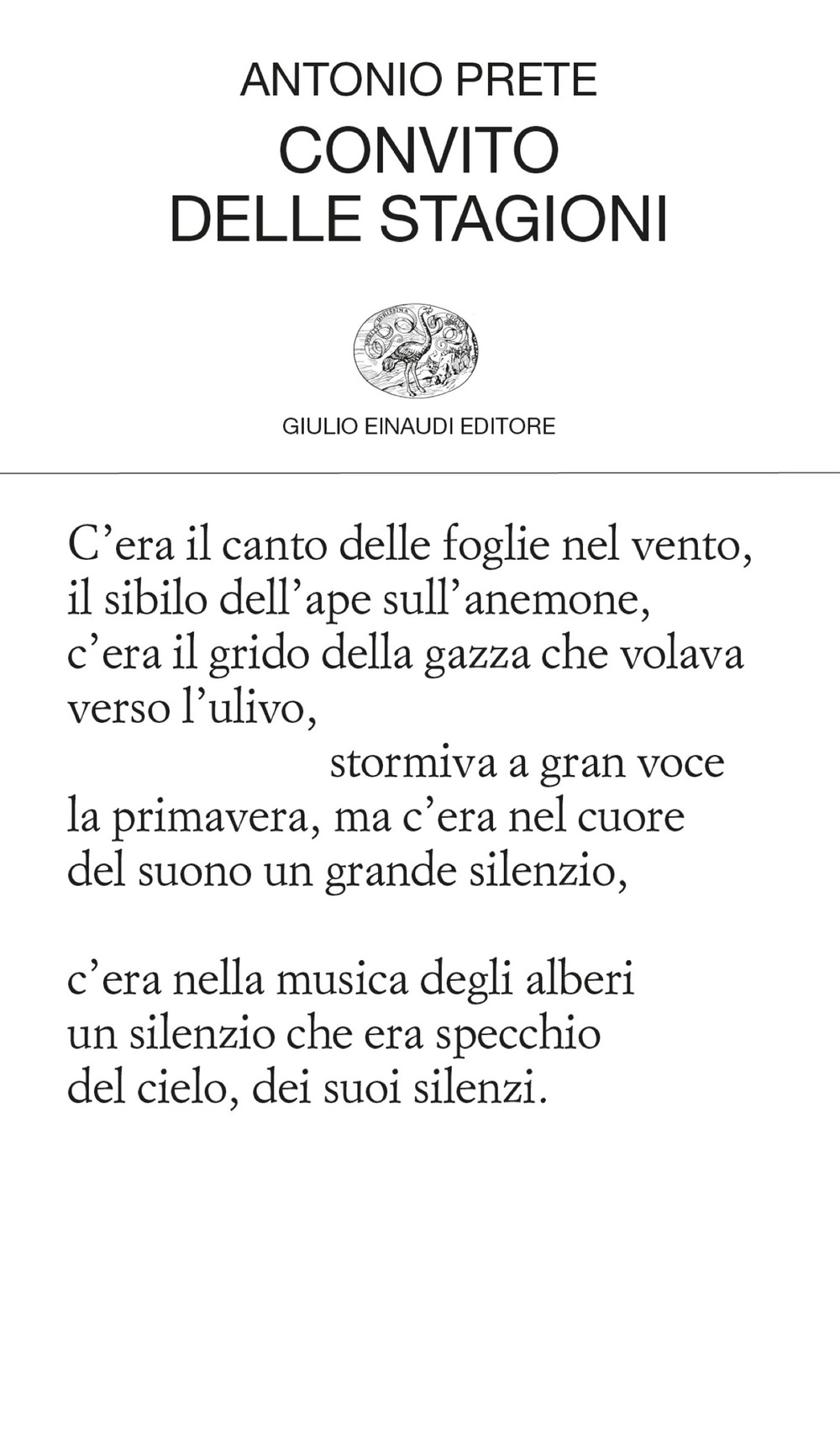 Libro Convito delle stagioni di Antonio Prete - ean 9788806260750 - Einaudi