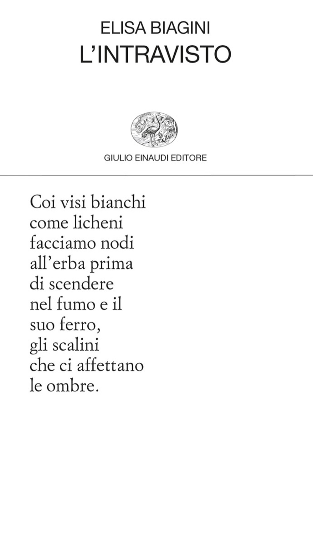 Libro intravisto di Elisa Biagini - ean 9788806262273 - Einaudi