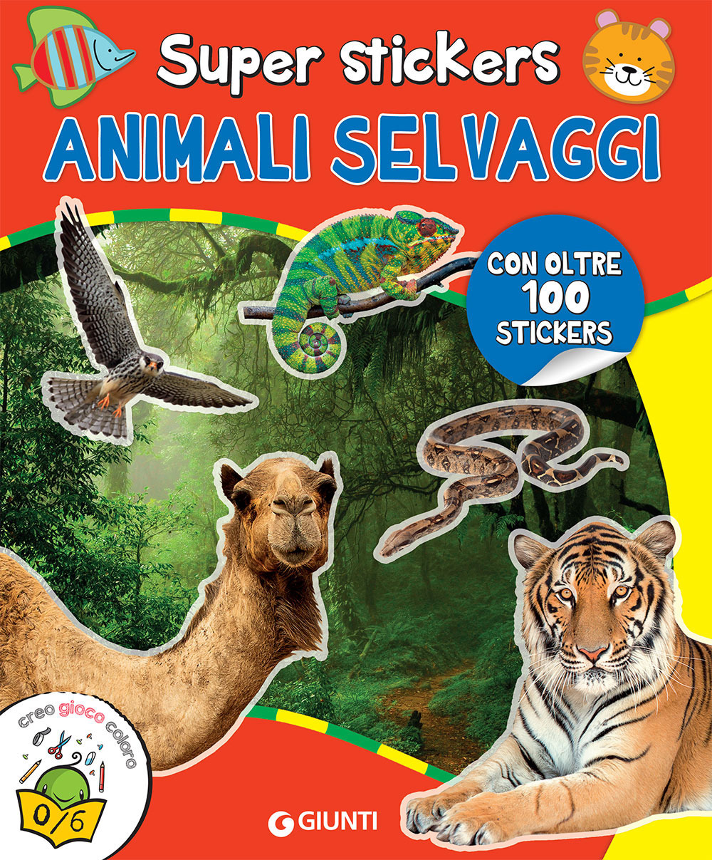 Libro Animali selvaggi. Super stickers di  - ean 9788809890749 - Giunti Editore